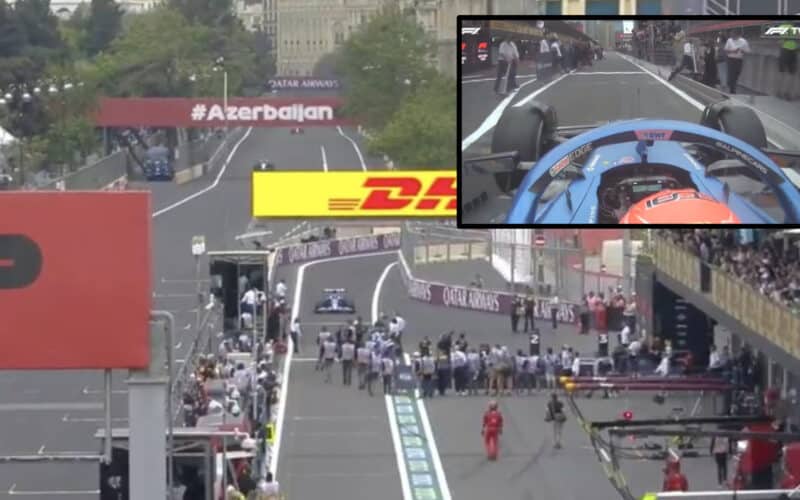 - VIDEO: Esteban Ocon komt bijna in botsing met fotografen bij pitlane-incident in Baku